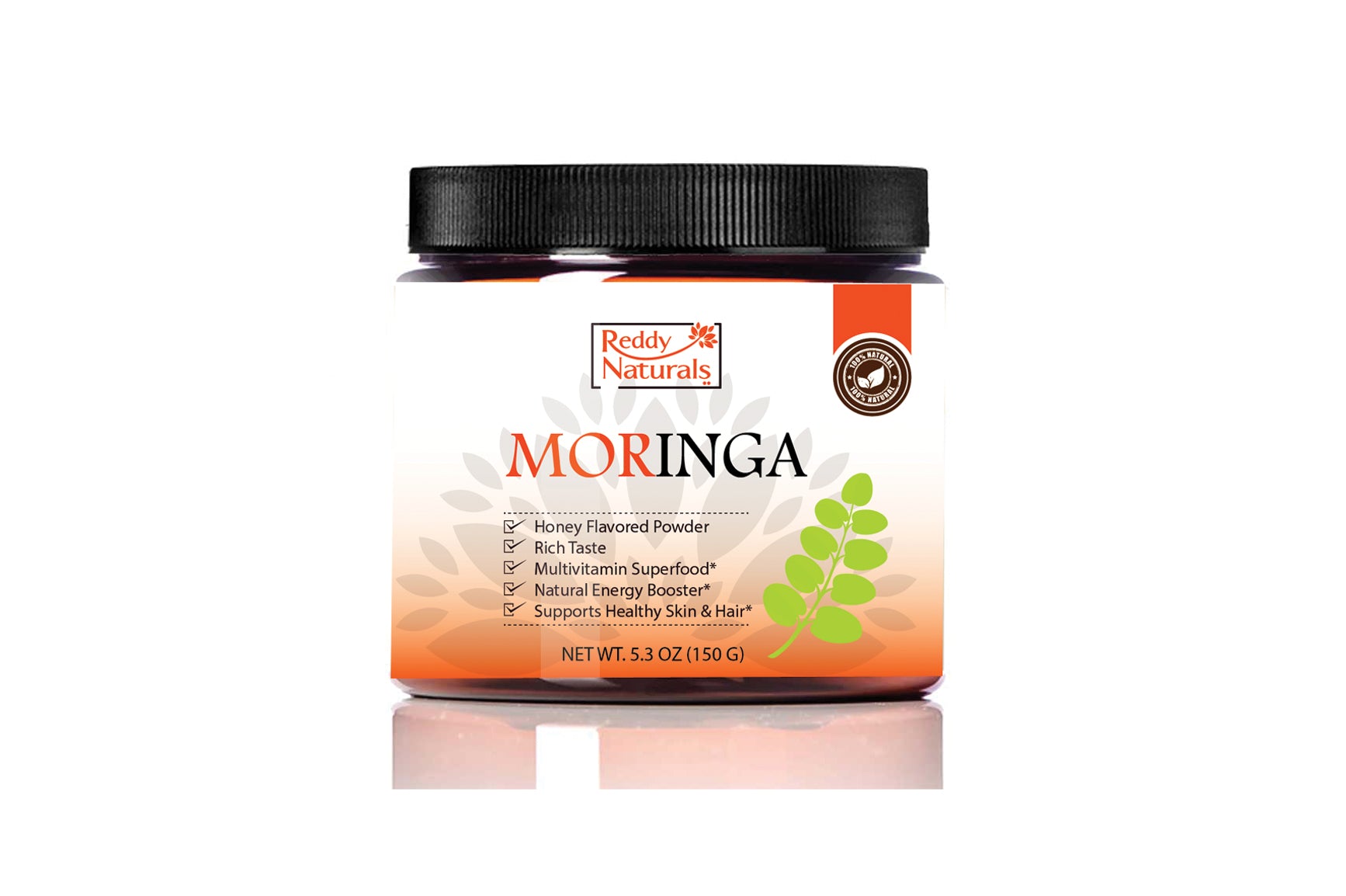 Moringa - Fast-dissolving dry scoop rich in vitamins to support immunity, digestion, and energy.