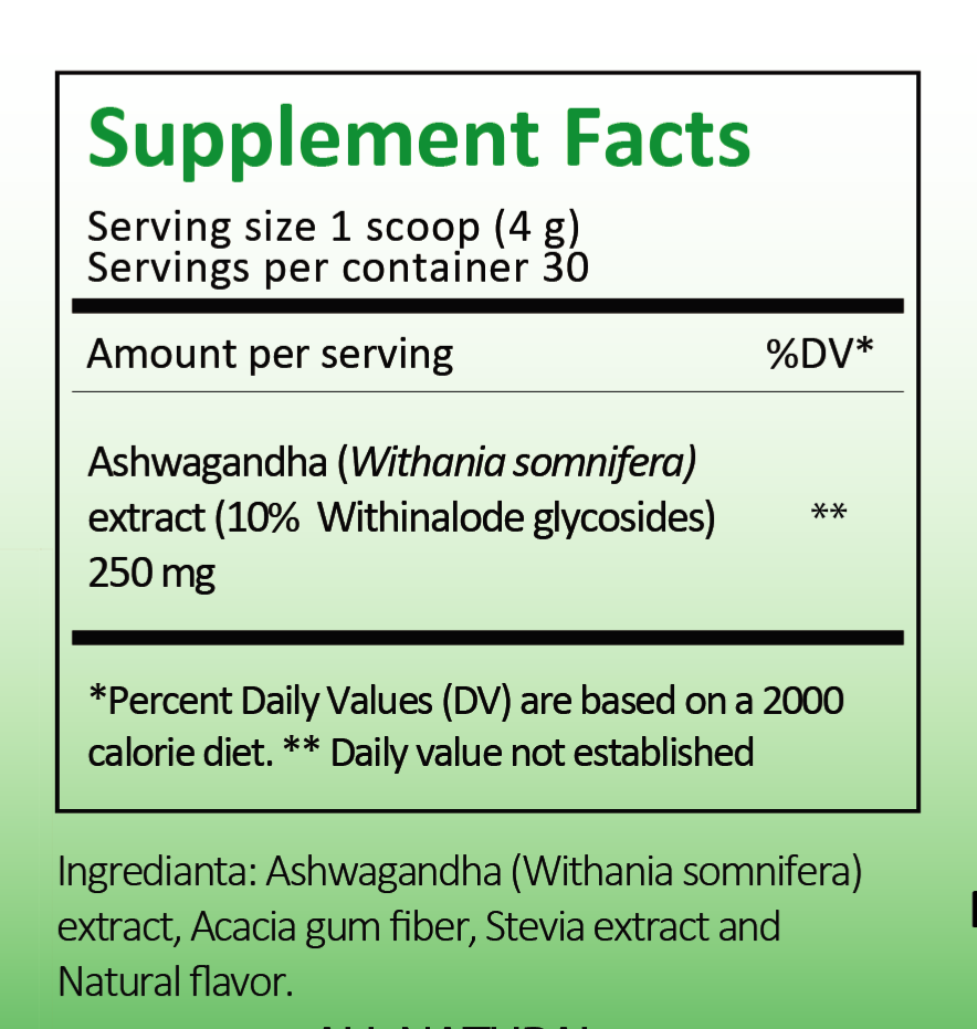 Premium Potent Ashwagandha calm dry spoon powder-Traditional Stress Relief & Focus Support