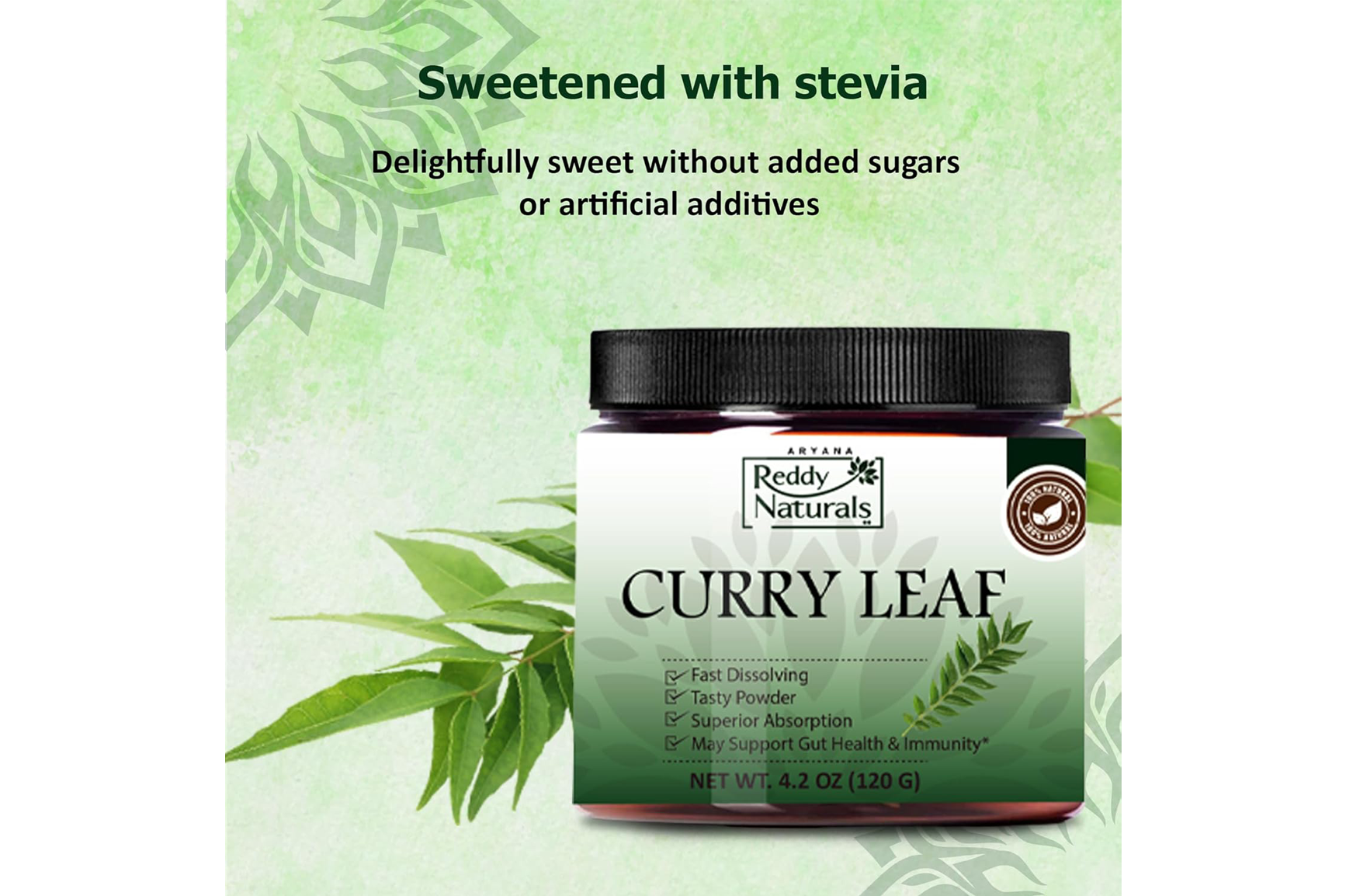Curry Leaf Iron Boost – Dry Scoop for Energy, Digestion, Metabolism & Ayurvedic Wellness