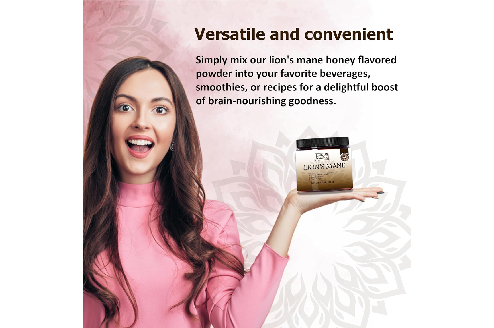 Reddy Naturals Lion’s Mane Supplement – Premium Mushroom Powder for Daily Wellness, Energy & Natural Vitality