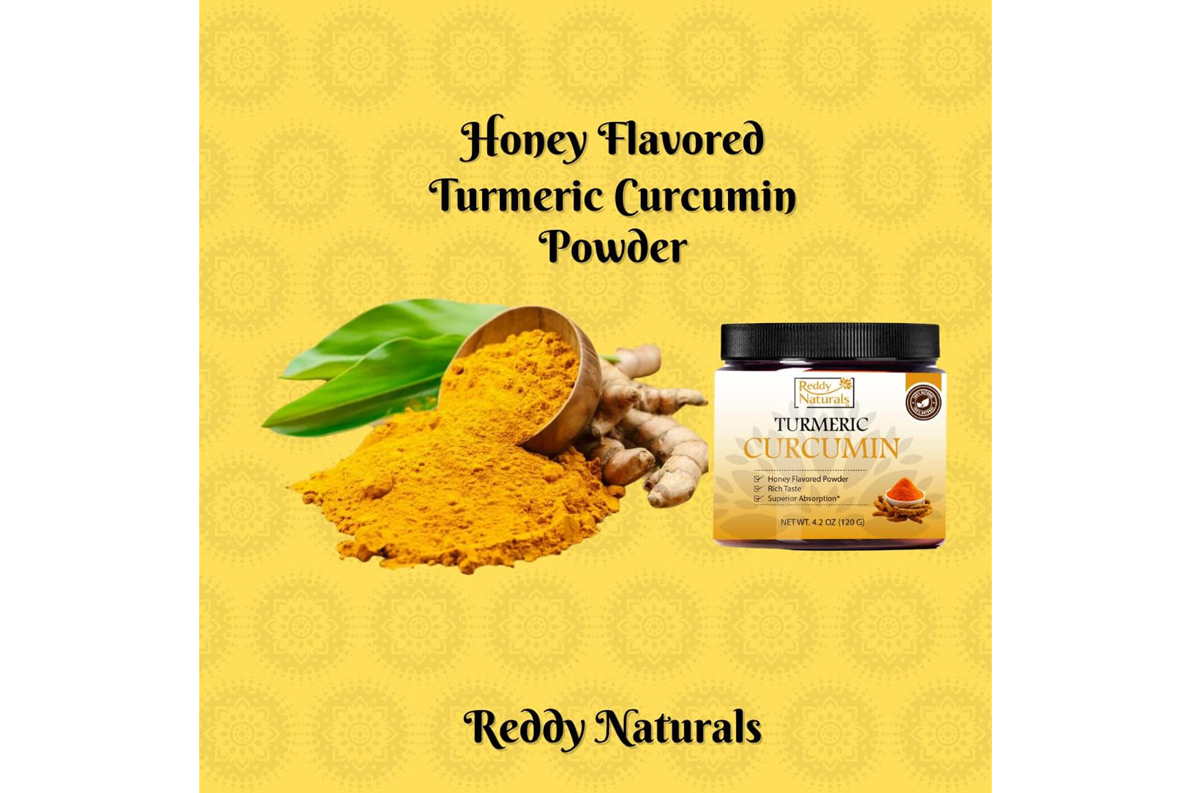 Reddy Naturals Turmeric Curcumin Supplement – Premium Turmeric Powder for Enhanced Wellness & Antioxidant-Rich Nutrition
