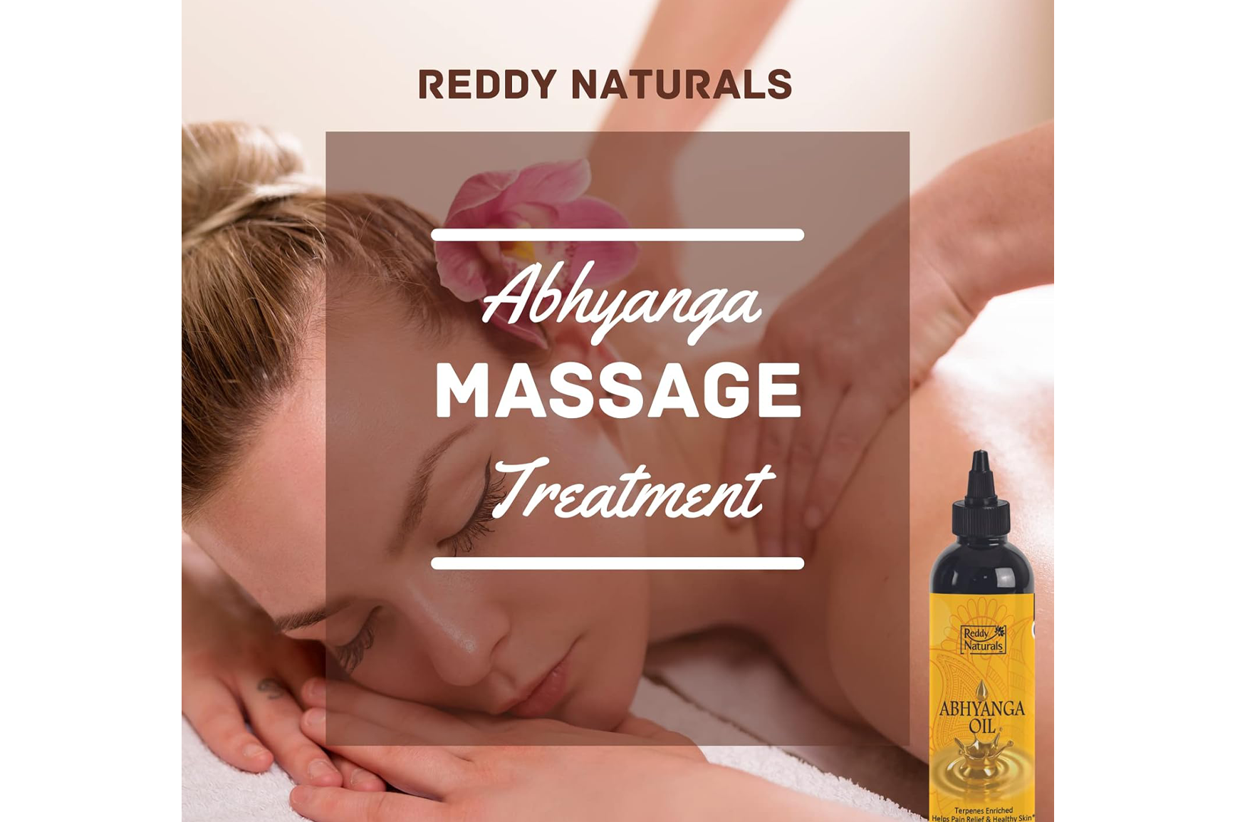 Reddy Naturals Abhyanga Massage Oil – Ayurvedic Body Massage Oil with Essential Oils for Relaxation, Comfort & Rejuvenation