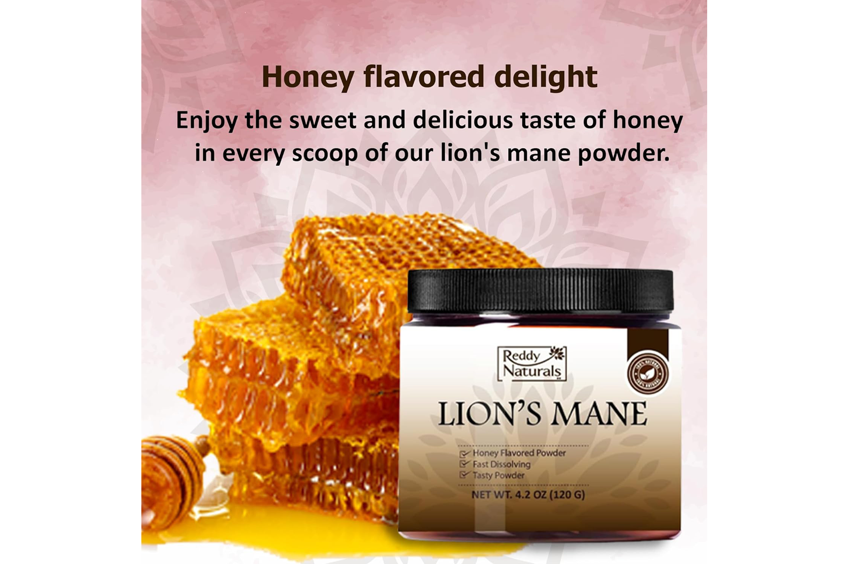 Reddy Naturals Lion’s Mane Supplement – Premium Mushroom Powder for Daily Wellness, Energy & Natural Vitality